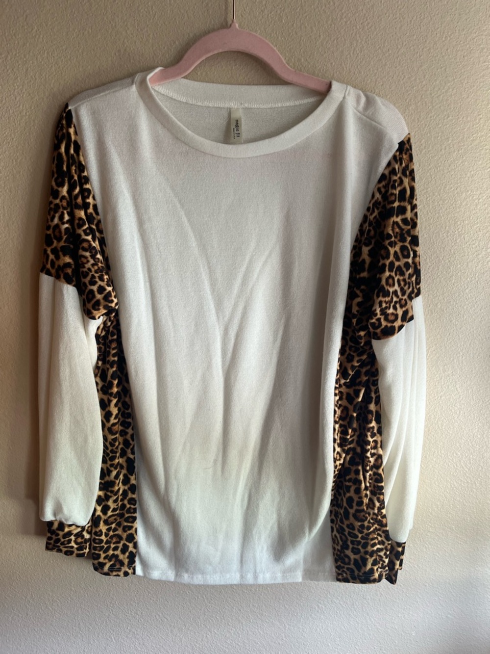 Magic Fit Ivory Crewneck Top